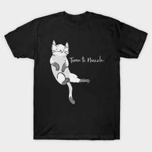 Time to Nuzzle cute adorable doodle cat t-shirt T-Shirt